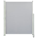 Patio Retractable Side Awning 160 x 300 cm Grey - Front View