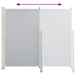 Patio Retractable Side Awning 160 x 300 cm Grey - Top-Down View