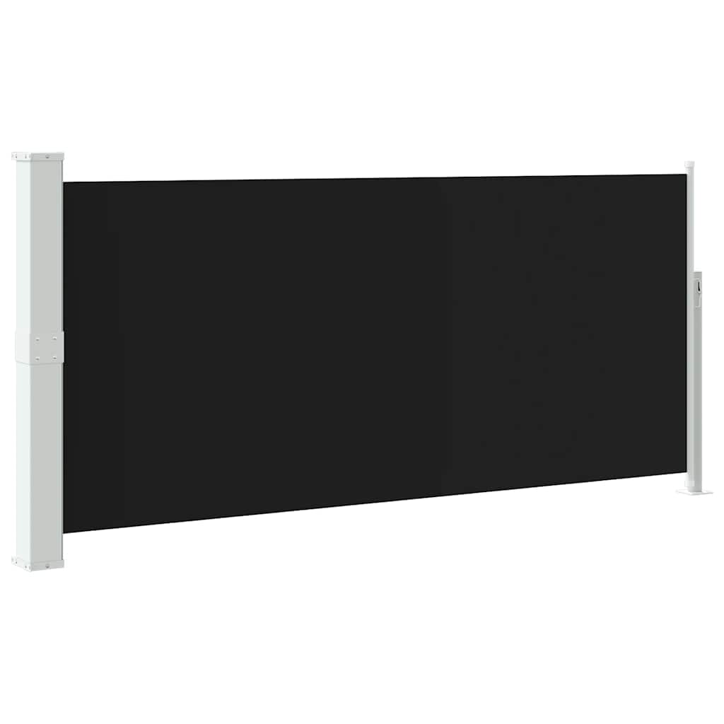 Retractable Side Awning 140 x 314 cm Black