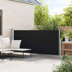 Retractable Side Awning 140 x 314 cm Black