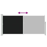 Retractable Side Awning 140 x 314 cm Black - Low Angle