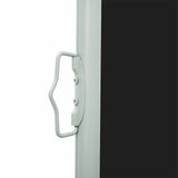 Retractable Side Awning 140 x 314 cm Black