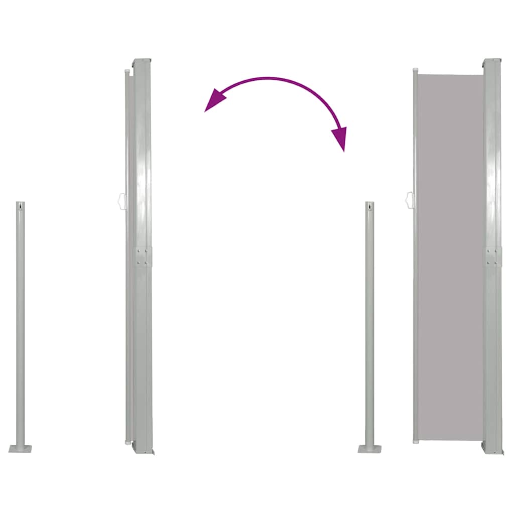 Retractable Side Awning 140 x 300 cm Grey