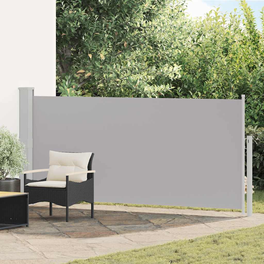 Retractable Side Awning 140 x 314 cm Grey