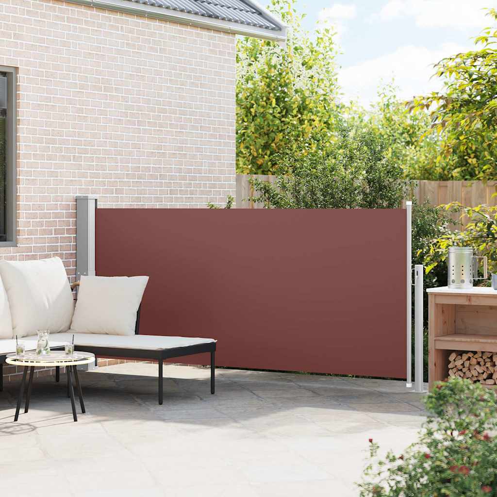 Retractable Side Awning 140 x 300 cm Brown