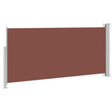 Retractable Side Awning 140 x 300 cm Brown - Rear View