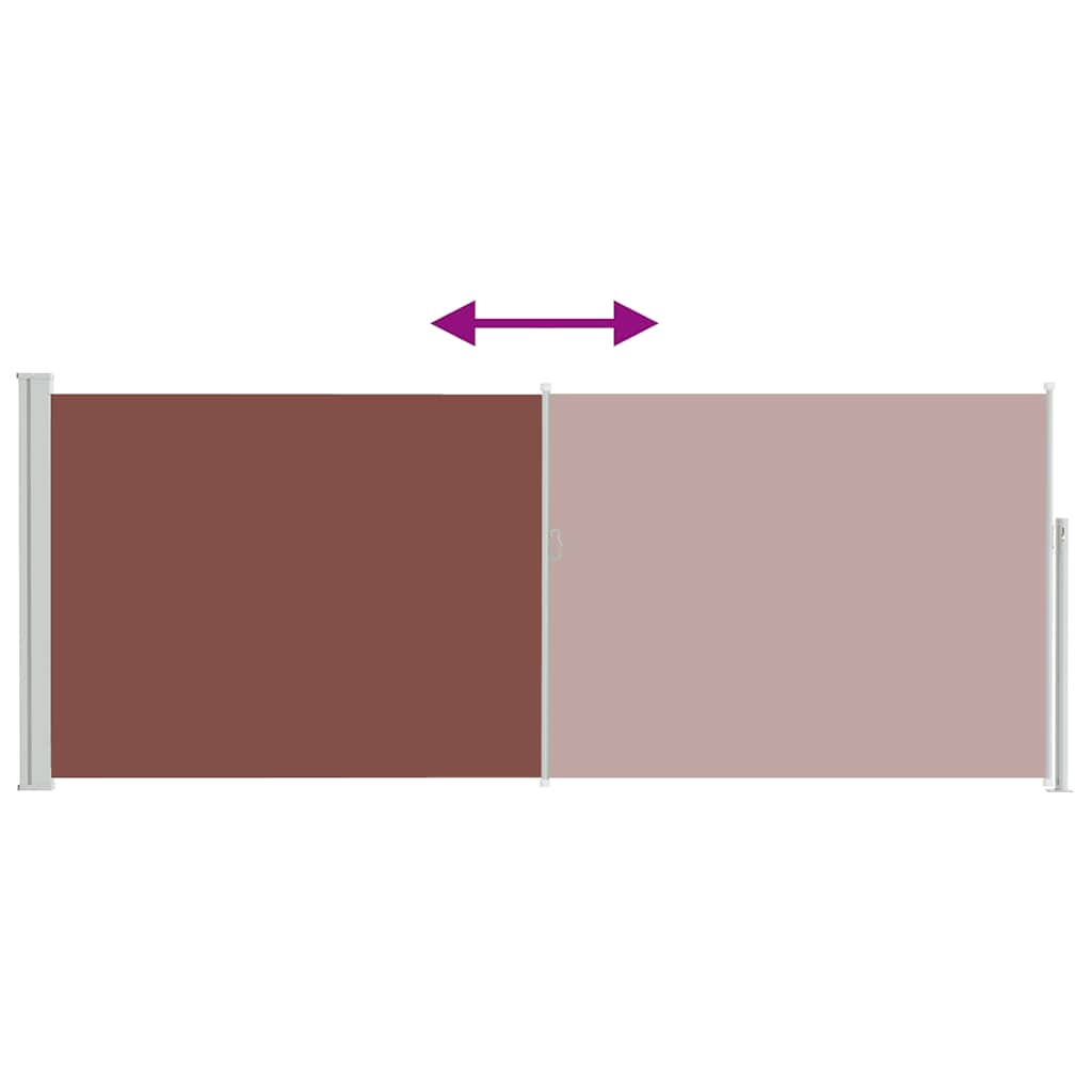 Retractable Side Awning 117x314 cm Brown
