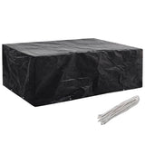 Garden Furniture Cover 8 Eyelets 242x162x100 cm - Front View