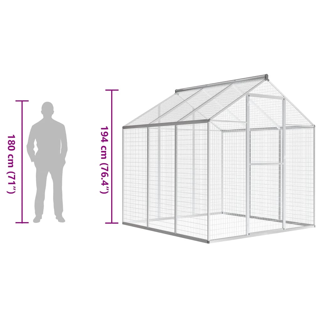Outdoor Aviary Aluminium 183x178x194 cm