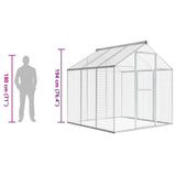 Outdoor Aviary Aluminium 183x178x194 cm - Rear View