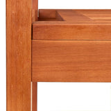 2-Seater Garden Bench 120 cm Solid Eucalyptus Wood - Top-Down View