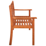 3-Seater Garden Bench 150 cm Solid Eucalyptus Wood - Top-Down View