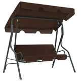 Garden Swing Bench Coffee 170x110x153 cm - Front View