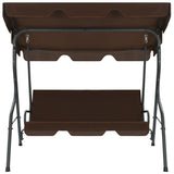 Garden Swing Bench Coffee 170x110x153 cm