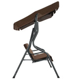Garden Swing Bench Coffee 170x110x153 cm - Top-Down View