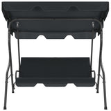 Garden Swing Bench Anthracite 170x110x153 cm - Front View
