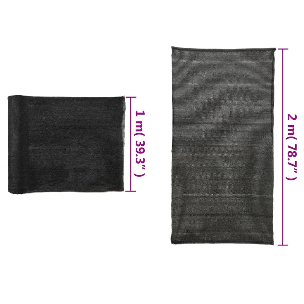 Privacy Net HDPE 2x50 m Black