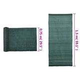 Privacy Net HDPE 1.5x50 m Green - 45-Degree Angle