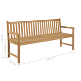 Garden Bench 180 cm Solid Teak