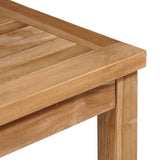 Garden Table 80x80x77 cm Solid Teak Wood - Top-Down View