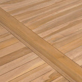 Garden Table 150x90x77 cm Solid Teak Wood - Top-Down View