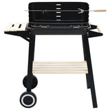 Charcoal BBQ Stand with Wheels - Front View