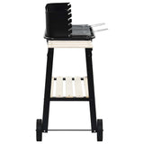 Charcoal BBQ Stand with Wheels - Side View