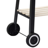 Charcoal BBQ Stand with Wheels - Top-Down View