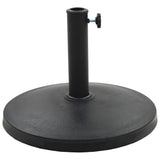 Parasol Base Round Polyresin 10 kg Black - Front View