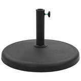 Parasol Base Round Polyresin 19 kg Black - Front View