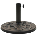 Parasol Base Round Polyresin 19 kg Bronze - Front View