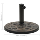 Parasol Base Round Polyresin 19 kg Bronze - Rear View
