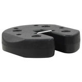 Gazebo Weight Plates 4 pcs Black 220x50 mm Concrete - Side View