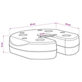 Gazebo Weight Plates 4 pcs Black 220x50 mm Concrete