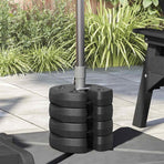 Gazebo Weight Plates 4 pcs Black 220x50 mm Concrete