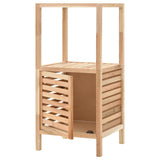 Bathroom Storage Cabinet Solid Walnut Wood 39.5x35.5x86 cm - Front View