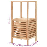 Bathroom Storage Cabinet Solid Walnut Wood 39.5x35.5x86 cm - Close-Up Angle