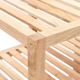 Bathroom Shelf Solid Walnut Wood 100x40x65 Cm - Side View