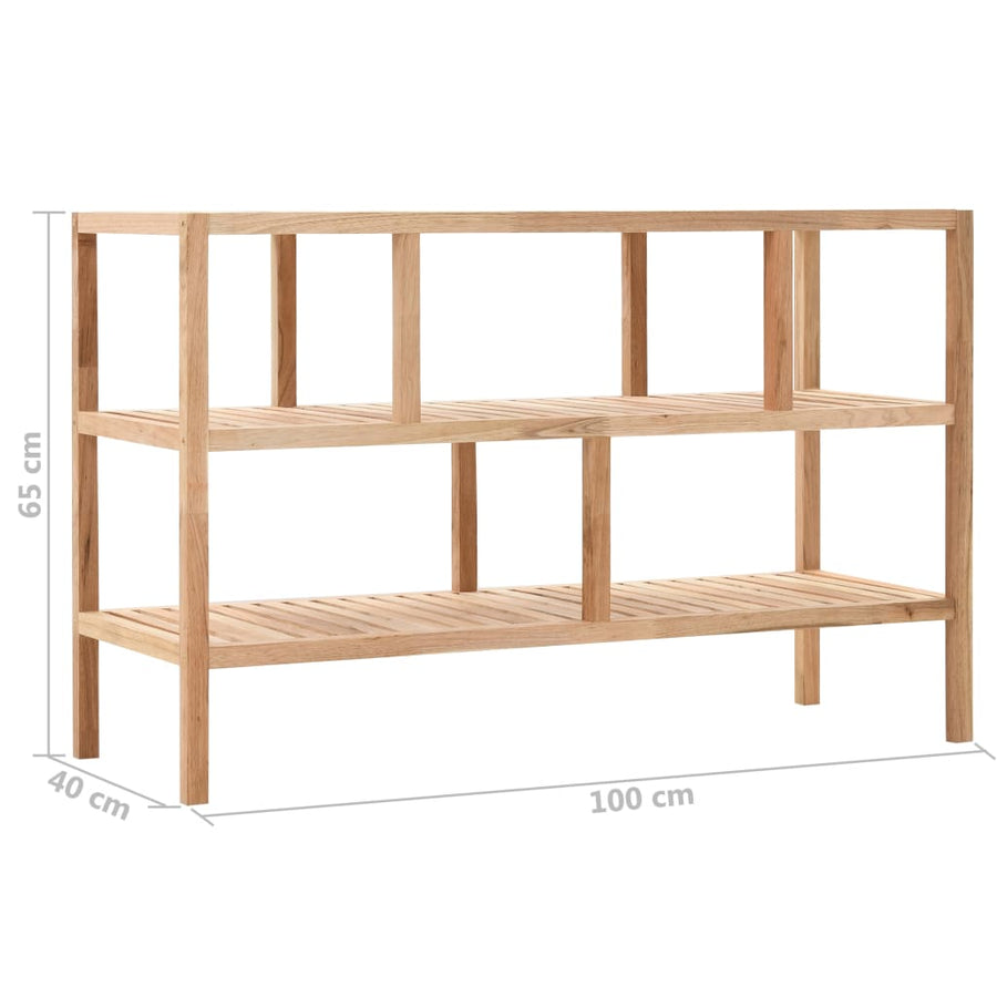 Bathroom Shelf Solid Walnut Wood 100x40x65 Cm