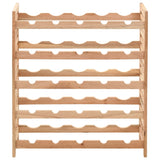 Wine Rack For 25 Bottles Solid Walnut Wood 63x25x73 Cm - Side View