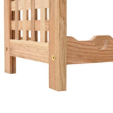 Wine Rack For 25 Bottles Solid Walnut Wood 63x25x73 Cm - Close-Up Angle