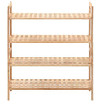 Shoe Rack Solid Walnut Wood 69x26x81 Cm
