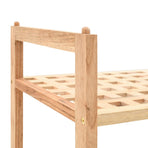 Shoe Rack Solid Walnut Wood 69x26x81 Cm