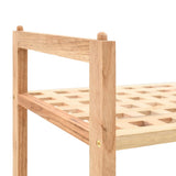 Shoe Rack Solid Walnut Wood 69x26x81 cm - Top-Down View