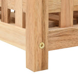 Umbrella Stand Solid Walnut Wood 18x18x50 Cm - Top-Down View