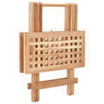 Foldable Side Table Solid Walnut Wood 50x50x49 Cm