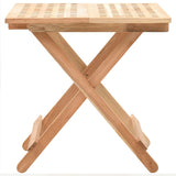 Foldable Side Table Solid Walnut Wood 50x50x49 Cm