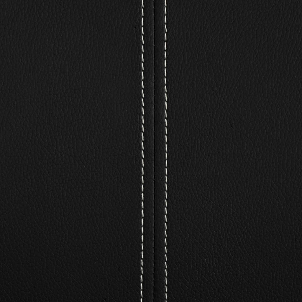 Cantilever Dining Chairs 6 pcs Black Faux Leather