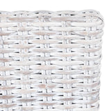 Dining Chairs 6 pcs Light Brown Kubu Rattan and Mango Wood - Rear View