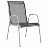 13 Piece Outdoor Dining Set Black - 45-Degree Angle